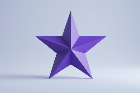 Purple solid five-pointed starの素材