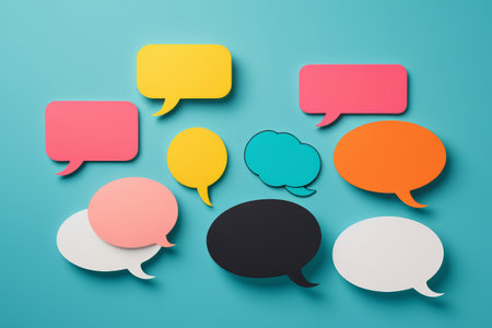 Colorful dialogue bubble materialの素材