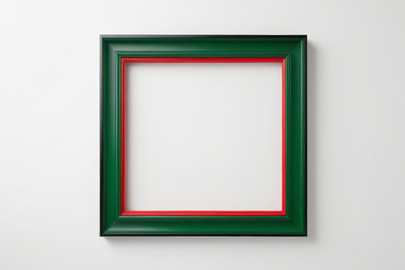 Green border red border decorative picture frameの素材