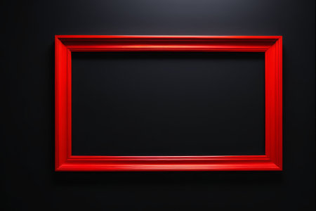 Red frame on black backgroundの素材