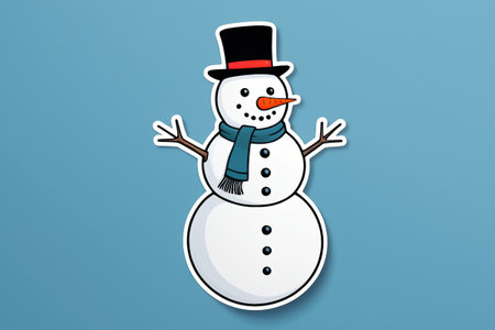 Cartoon Snowman Image Materialの素材