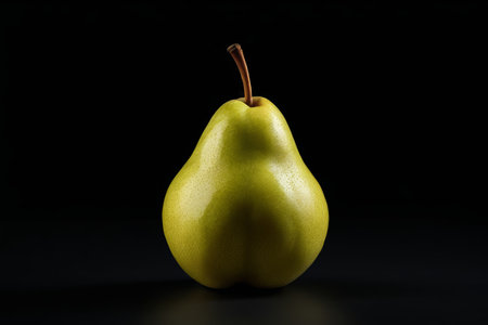 Close-up of a single green pearの素材