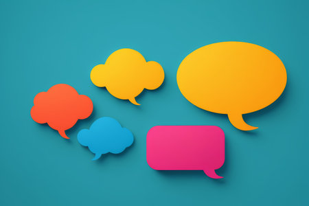 Colorful dialogue bubble materialの素材