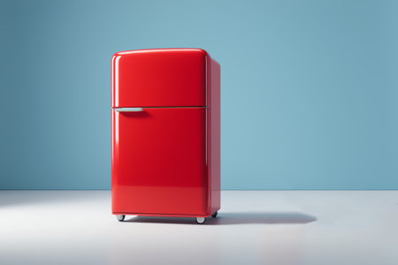 Red Vintage Refrigerator Displayの素材