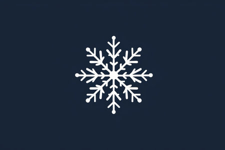 White snowflakes on a dark blue backgroundの素材