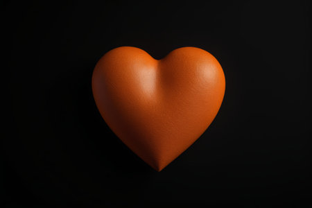 Close-up of an orange heart-shaped objectの素材