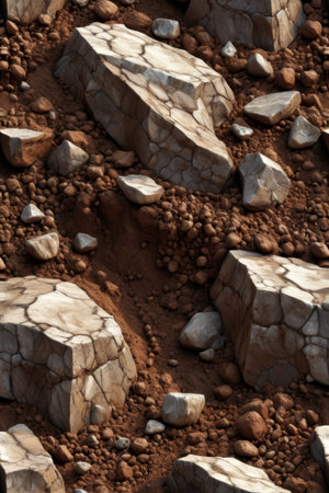 Outdoor rock and dirt landscapeの素材