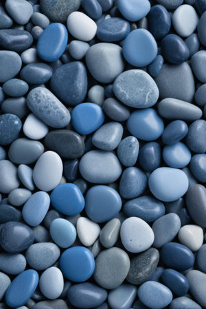 Close-up of blue-gray pebblesの素材