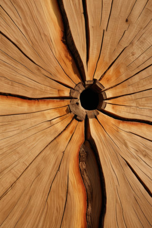 Close-up of wood cross-section textureの素材