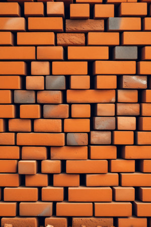 Red brick wall texture materialの素材