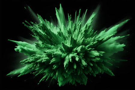 Green powder explosion effect materialの素材