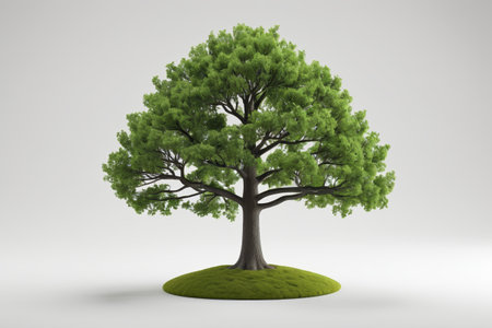 Single Green Tree 3D Modelの素材
