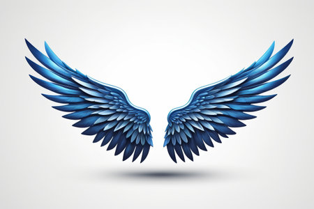 Blue Wings illustration materialの素材