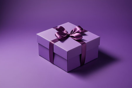 Purple Gift Box Close-upの素材