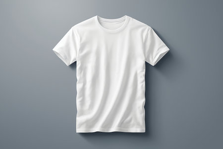 White casual short sleeve t-shirt displayの素材