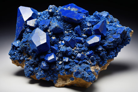 Close-up of blue crystal oreの素材