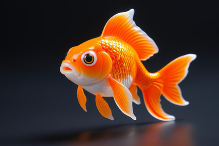 Close-up of the Orange Goldfish modelの素材