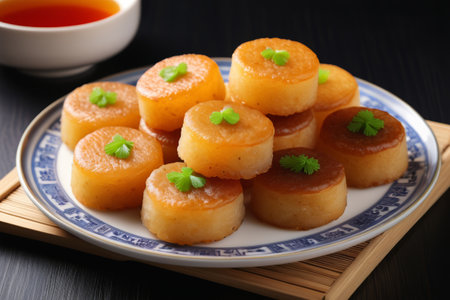 Delicious winter melon dishes on a plateの素材