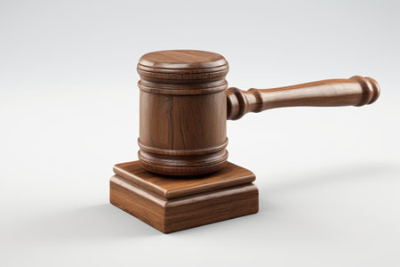 Close-up footage of a court gavelの素材