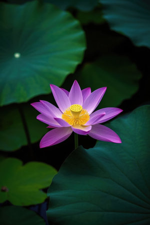Close-up of blooming purple lotusの素材
