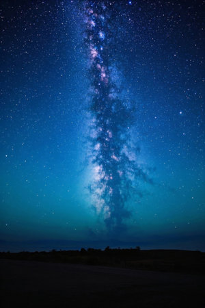 The Milky Way starry sky scene under the night skyの素材