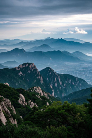 Natural scenery with mountainsの素材