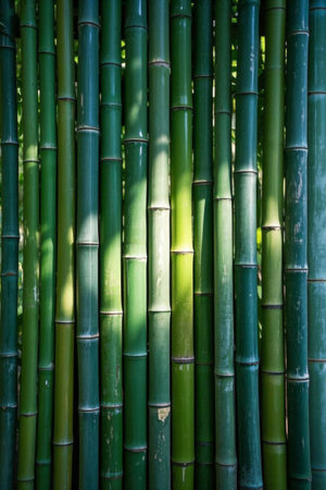 Close-up of emerald green bambooの素材