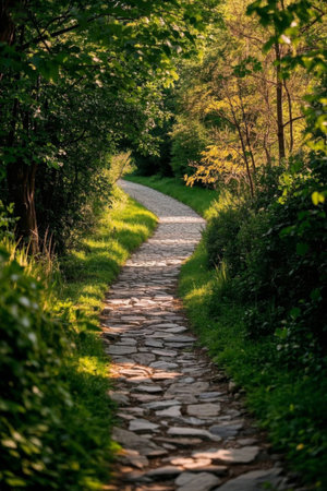 Forest slate trails natural sceneryの素材