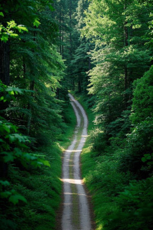 Winding paths in the forestの素材