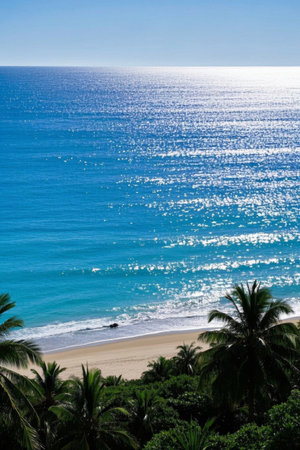 Tropical beach ocean sceneryの素材