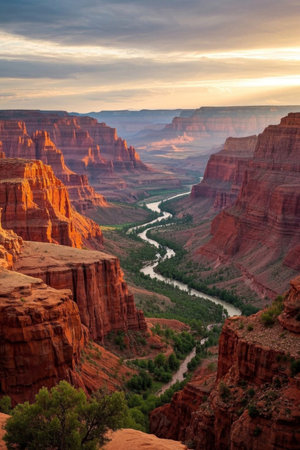 Magnificent canyon natural scenery panoramic viewの素材