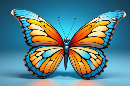 Colorful butterfly macro close upの素材