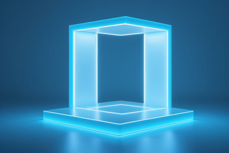 Blue light emitting three dimensional display standの素材