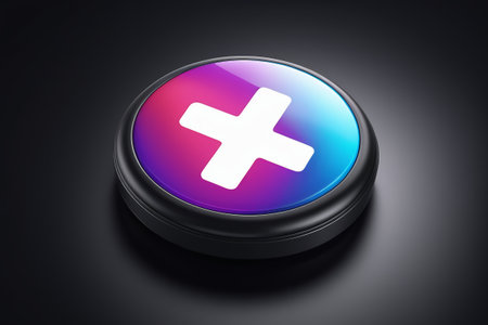 Colorful round plus button materialの素材