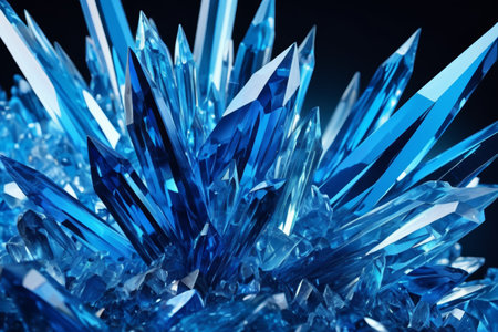 Blue Crystal Macro Close upの素材