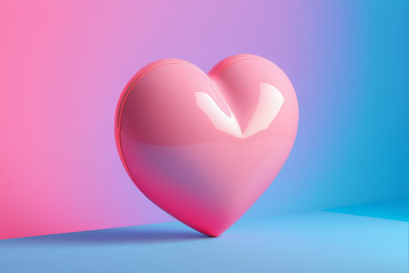Pink heart gradient background materialの素材