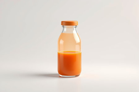 Orange Juice Drink in a Glass Bottleの素材