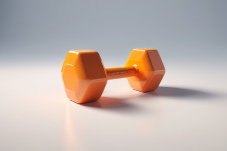 Orange dumbbell fitness equipment materialsの素材