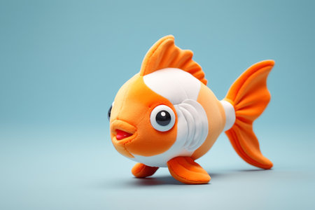 Orange and white goldfish plush toyの素材