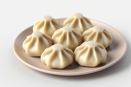 Multiple buns on the plateの素材