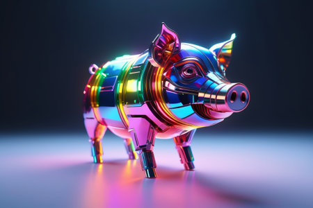 Colorful metal piggy ornamentsの素材