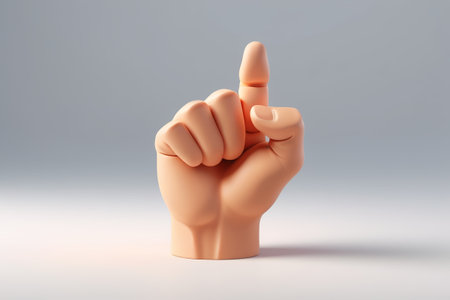 Close up of the gesture modelの素材