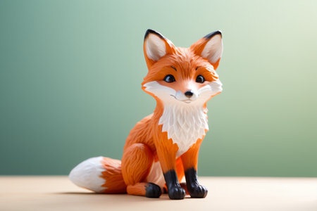 Close up of cute fox dollの素材