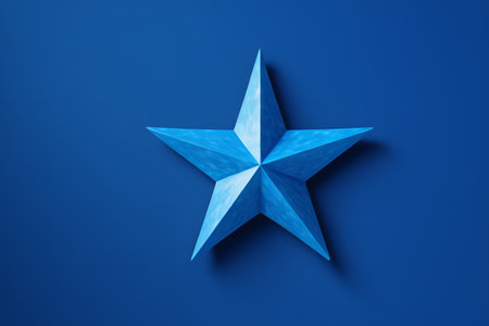 Blue solid pentagram background materialの素材