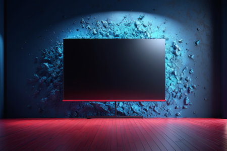 Modern style indoor TV display sceneの素材