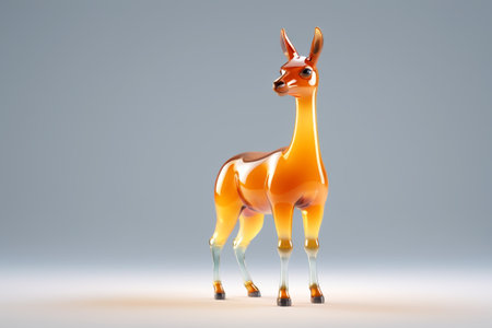 Transparent texture cartoon deer modelの素材