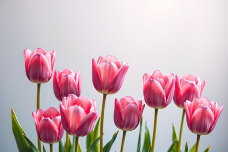 Close up of pink tulip flowersの素材