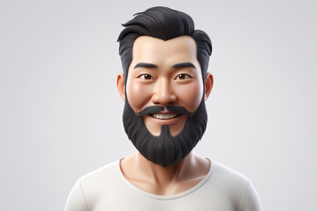 Portrait of smiling young Asian maleの素材