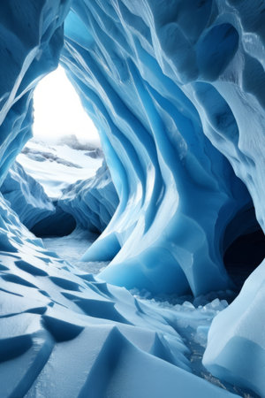 Interior of the Blues Glacier Caveの素材