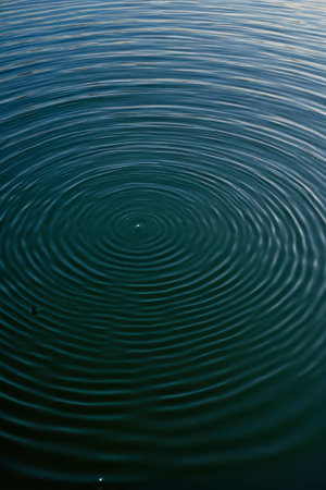 Close-up of ripples on the water surfaceの素材